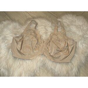 DELIMIRA W578 Beauty Lace Minimizer Full Figure Underwire Bra Womens 42G Beige